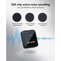 PQRQP 3-in-1 Wireless Microphone for iPhone, Android & Camera – 18H Battery