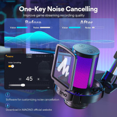 Microphone USB MAONO GamerWave DGM20S avec Suppression Bruit