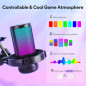 MAONO Gaming USB Microphone DGM20S with Noise Cancellation, Mute, Gain, Monitoring & Boom Arm for Streaming & Podcast