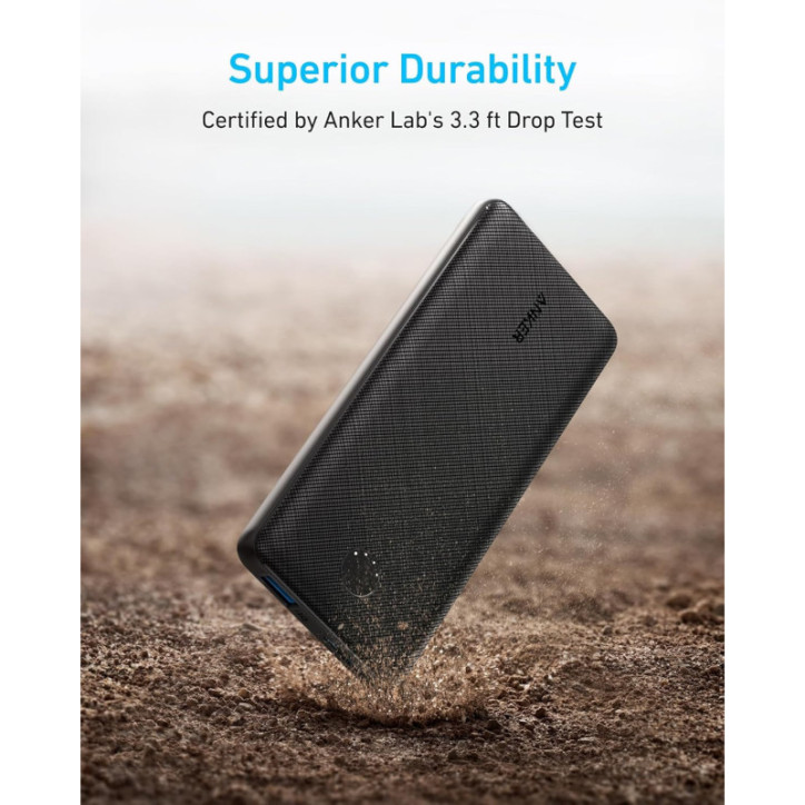 Anker PowerCore 10K 10,000mAh Compact Power Bank with PowerIQ, USB-C Input/Output, High-Speed 5V/3A Charging - Black Anker PowerCore 10K 10,000mAh Compact Power Bank with PowerIQ, USB-C Input/Output, High-Speed 5V/3A Charging - Black