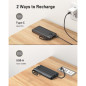 VEEKTOMX 10000mAh Portable Charger with Built-in Cables, Fast Charge USB-C Power Bank for iPhone & Android