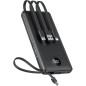 VEEKTOMX 10000mAh Portable Charger with Built-in Cables, Fast Charge USB-C Power Bank for iPhone & Android