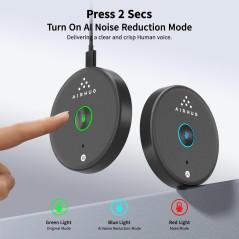 AIRHUG USB Microphone with Mute, LED, AI Noise Reduction – Ideal for Calls & Recording
