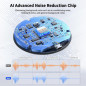 AIRHUG USB Microphone with Mute Button & LED, AI Noise Reduction, Omnidirectional Condenser Mic for PC/Laptop