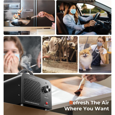 Powerful Ozone Generator 48,000mg for Odor Removal, 4000 Sq Ft Coverage