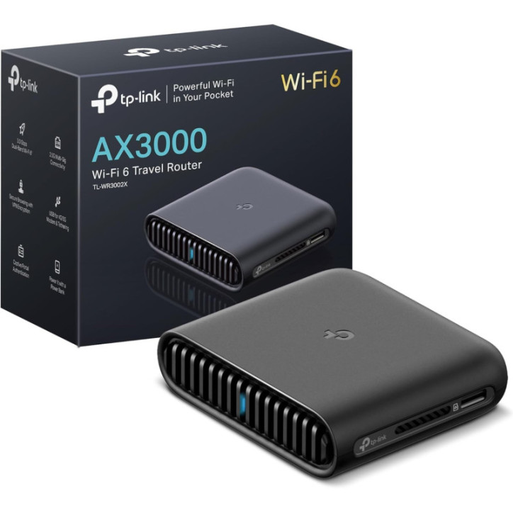 TP-Link TL-WR3002X AX3000 Dual-Band Wi-Fi 6 Travel Router | Multi-Gig, OpenVPN, WireGuard, USB 3.0, Multi-Mode TP-Link TL-WR3002X AX3000 Dual-Band Wi-Fi 6 Travel Router | Multi-Gig, OpenVPN, WireGuard, USB 3.0, Multi-Mode