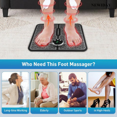 Phixnozar TENS & PMS Electronic Nerve Stimulator EMS Foot Massager with LCD Screen for Muscle Relaxation