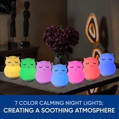 Mindfulness 'Breathing Owl' | 4-7-8 Guided Breath, Light & Noise Aid