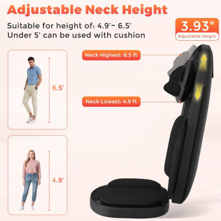Shiatsu 4D Neck & Back Massager with Heat – Deep Tissue Pain Relief for Home, Office & Chair Use