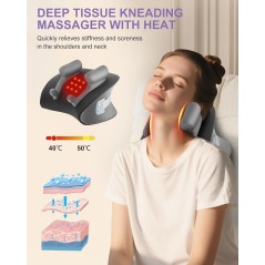 Appareil Shiatsu Cou Chauffant - Massage Électrique Portable