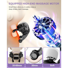 Shiatsu Neck Massager with Heat & Timer – Deep Tissue, Cordless Pain Relief