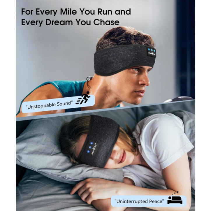 MUSICOZY Bluetooth 5.4 Sleep Headphones Headband with HD Stereo Speakers Wireless Earbuds for Travel & Yoga MUSICOZY Bluetooth 5.4 Sleep Headphones Headband with HD Stereo Speakers Wireless Earbuds for Travel & Yoga
