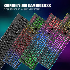 RedThunder K10 Wireless Gaming Keyboard & Mouse Combo – LED Backlit, Mechanical Feel