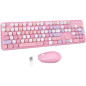 UBOTIE Colorful Retro Wireless Keyboard & Optical Mouse Combo, Full-Sized, 2.4GHz Dropout-Free (Pink) UBOTIE Colorful Retro Wireless Keyboard & Optical Mouse Combo, Full-Sized, 2.4GHz Dropout-Free (Pink)