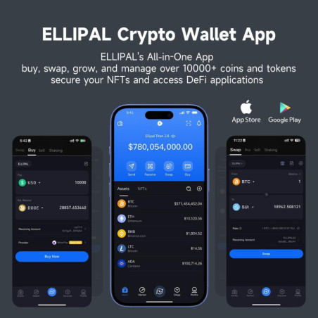 ELLIPAL X Card – Portefeuille Crypto Hors-Ligne, Sécurisé, avec Kit d'Accessoires, compatible 10,000+ tokens