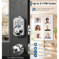 TEEHO TE002 Fingerprint Keyless Electronic Deadbolt Door Lock – Smart Auto Lock, Satin Nickel, Easy Install TEEHO TE002 Fingerprint Keyless Electronic Deadbolt Door Lock – Smart Auto Lock, Satin Nickel, Easy Install