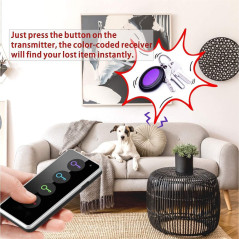 Reyke Key Finder – 80dB+ RF Tracker, 131ft Range, 1 Transmitter & 4 Receivers