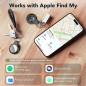 2025 Air Tracker Tags Apple MFi Certifié (iOS) – Pack de 4, Localisateur Bluetooth, Batterie Remplaçable