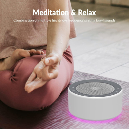 Kipcush Bol Tibétain Méditation - 7 Bols Chantants, Thérapie Sonore, Yoga, Méditation, Minuteur, Secteur