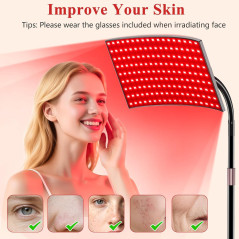Thérapie par lumière rouge 660nm & 850nm pour visage et corps