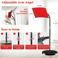 Red Light Therapy Panel 660nm & 850nm Infrared LED – Ideal Gift for Her