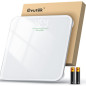 Ovutek Digital Bathroom Scale with LED Display, Accurate 400lb Capacity, Tempered Glass, Compact Design, Batteries Included Ovutek Digital Bathroom Scale with LED Display, Accurate 400lb Capacity, Tempered Glass, Compact Design, Batteries Included