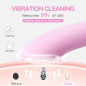 PRITECH Rechargeable Silicone Facial Cleansing Brush with Heat Massage & Vibrating Exfoliator, Waterproof Pink PRITECH Rechargeable Silicone Facial Cleansing Brush with Heat Massage & Vibrating Exfoliator, Waterproof Pink