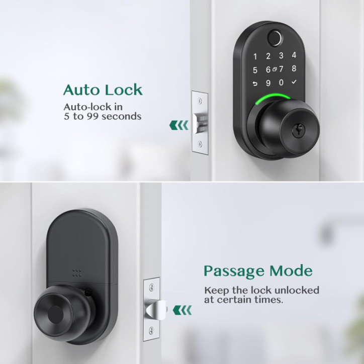 Yamiry Keypad Smart Door Lock with Knob – Fingerprint, Passcode, Keyless Entry & Easy Installation Yamiry Keypad Smart Door Lock with Knob – Fingerprint, Passcode, Keyless Entry & Easy Installation