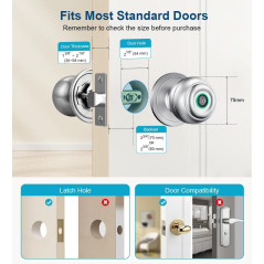 Smart Fingerprint Door Lock with App Control & Key | Keyless Entry