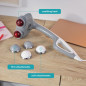 Homedics Heated Automatic Percussion Back & Body Massager with Dual Heads & Interchangeable Nodes, White Homedics Heated Automatic Percussion Back & Body Massager with Dual Heads & Interchangeable Nodes, White