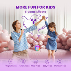 Mini Karaoke Enfants 2025 - Jouet Portable + 2 Micros Sans Fil