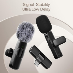 Microphone Sans Fil Professionnel Lavalier pour iPhone & iPad