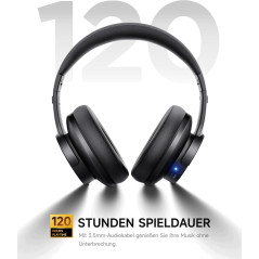 Casque Bluetooth Picun B8, 120H, 3 Modes EQ, Sans Fil Noir