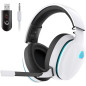 Casque Gaming Sans Fil Gtheos 2.4GHz Bluetooth 5.3, Micro Anti-Bruit, 40H Batterie, Blanc - PS5/PC/Nintendo Casque Gaming Sans Fil Gtheos 2.4GHz Bluetooth 5.3, Micro Anti-Bruit, 40H Batterie, Blanc - PS5/PC/Nintendo