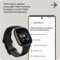 Fitbit Versa 4 Smartwatch with GPS, Heart Rate, 40+ Exercises, Sleep Tracking, Black/Graphite, S & L Bands