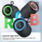 Enceinte Bluetooth Portable Étanche IP67 15W, Batterie 2500mAh, Son Stéréo, Lumières, TWS, BT5.3 (Noir) Enceinte Bluetooth Portable Étanche IP67 15W, Batterie 2500mAh, Son Stéréo, Lumières, TWS, BT5.3 (Noir)