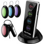 Lost Remote Finder avec lumière LED, portée 40m, 4 étiquettes, localisateur de clés sonore et porte-clés Lost Remote Finder avec lumière LED, portée 40m, 4 étiquettes, localisateur de clés sonore et porte-clés