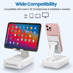 JTEMAN Portable Bluetooth Phone Stand Speaker - Perfect Gift for Men & Women