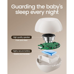 2025 Mom's Choice Award: Portable Sound Machine with AI Cry Detection & Bluetooth
