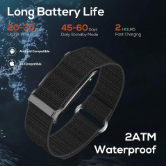 Bracelet Intelligent Santé, Tracker Fitness SpO2, Rythme Cardiaque, Pression, Sommeil, IP68, 120 Modes Sport