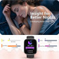 MorePro Tracker Santé Fitness avec Suivi Coeur, Pression, Sommeil, Activités, Appels - Unisexe