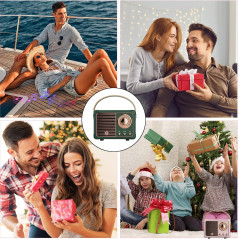 Enceinte Bluetooth Vintage Dosmix Retro Verte – Mini Sans Fil