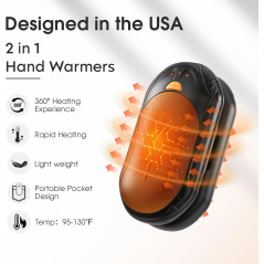 Rechargeable AI Hand Warmers 2 Pack – 20H Safe Heat, Portable Gifts