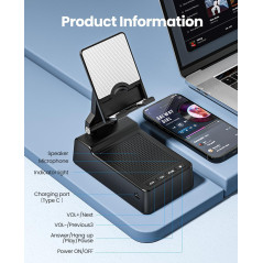 Support Téléphone Bluetooth Haut-Parleur HD Cadeau Homme Femme