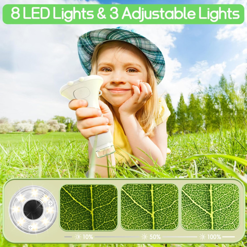 Portable Kids Microscope - Mini Digital Handheld Science Toy Gift