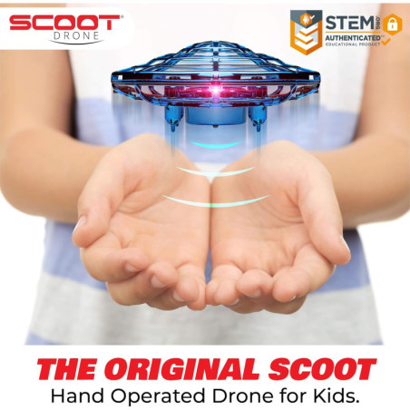 Force1 Scoot Hand-Operated Mini Drone for Kids & Adults – LED UFO Toy