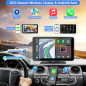 Ecran Portable 7 HD Tactile sans Fil avec Apple CarPlay, Android Auto, Bluetooth 5.2 et Caméra de Recul Ecran Portable 7 HD Tactile sans Fil avec Apple CarPlay, Android Auto, Bluetooth 5.2 et Caméra de Recul