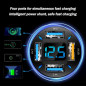 66W Fast USB Car Charger with Voltmeter LED Display Compatible with iPhone 14/13/12/11 Pro & Samsung S Series