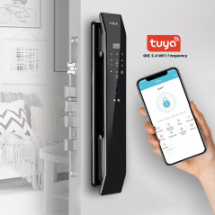Smart WiFi Door Lock with 3D Face ID, Fingerprint & Video Doorbell