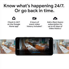 Google Nest Cam Battery 2nd Gen - Outdoor & Indoor Security Camera, 1 Pack